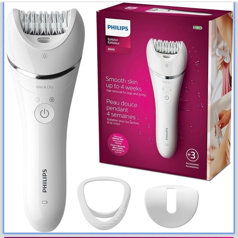 Philips Series 8000 Wet & Dry White Epilator